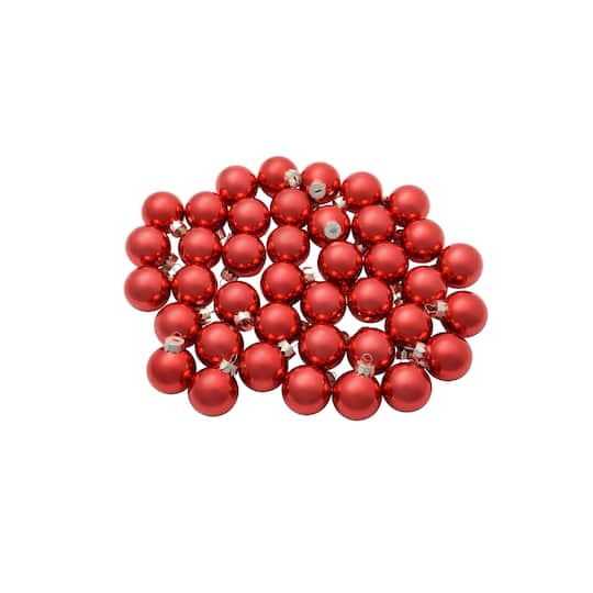 Whitehurst 40ct. 1.25" Glossy Glass Ball Ornaments